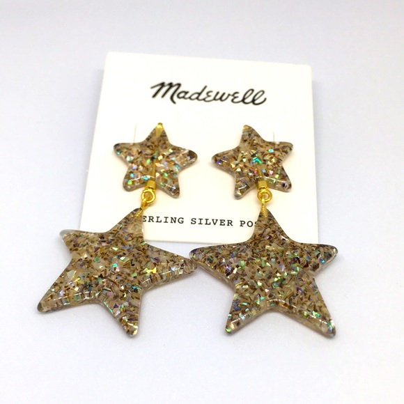 Madewell acrylic βοΈ star earrings π«